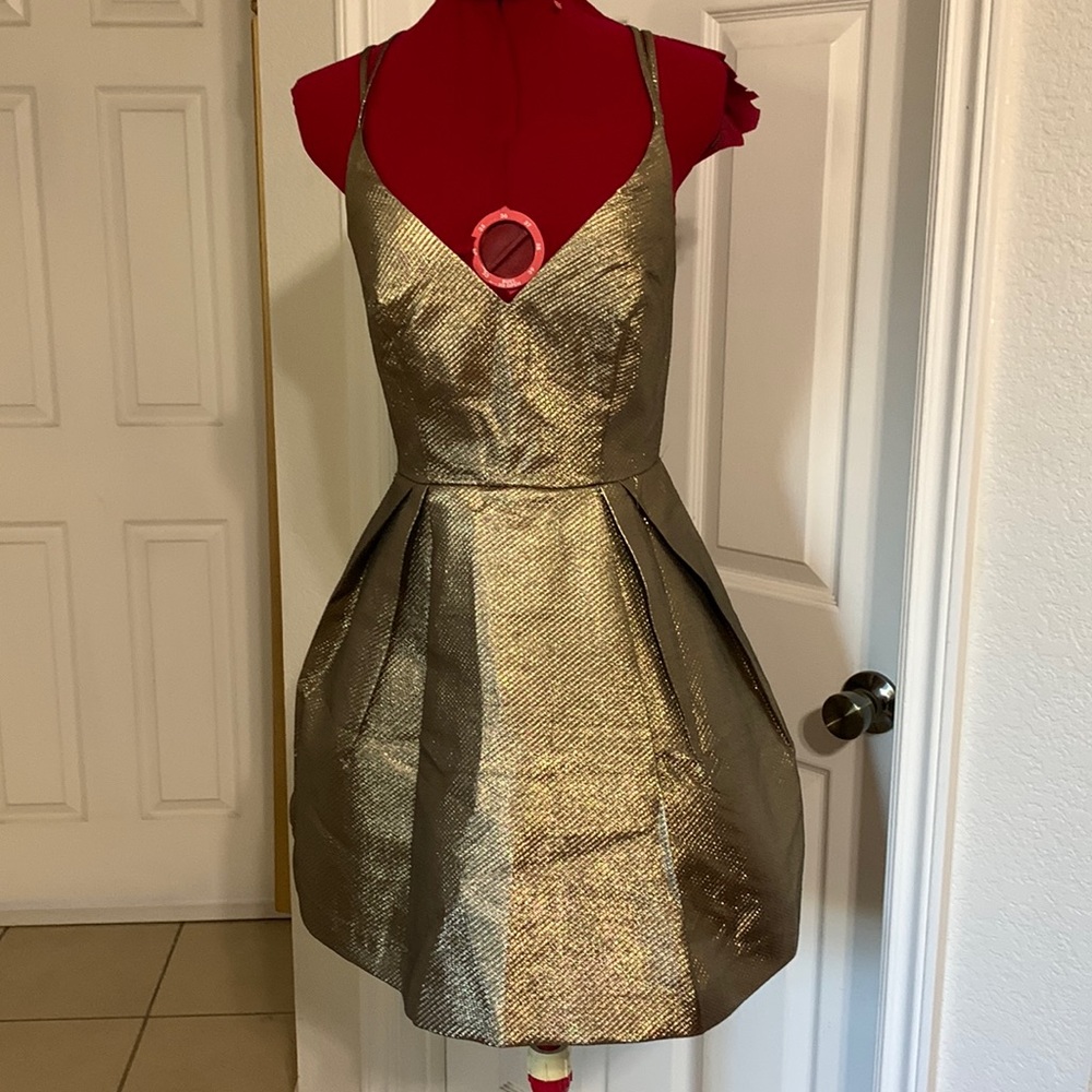 Lulus metallic gold dress